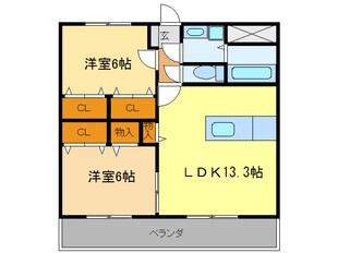 マリベール天河原の物件間取画像